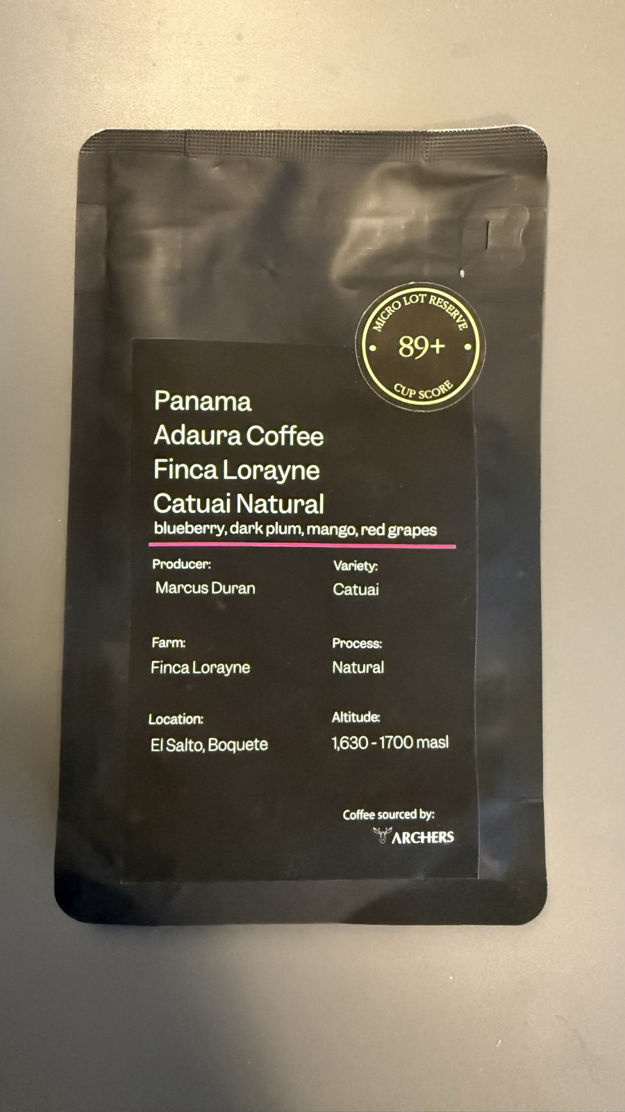 Archers — Panama Adaura Finca Lorayne Catuai Natural