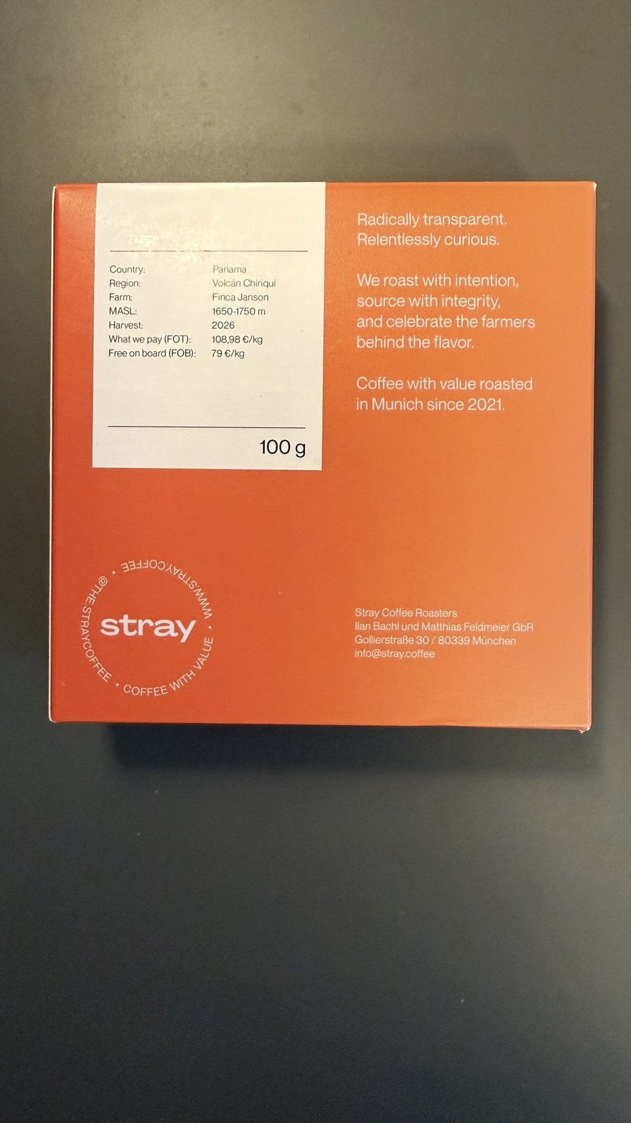 Stray Coffee — Panama Finca Janson Lot 770 (Stray × Bouche) (2)